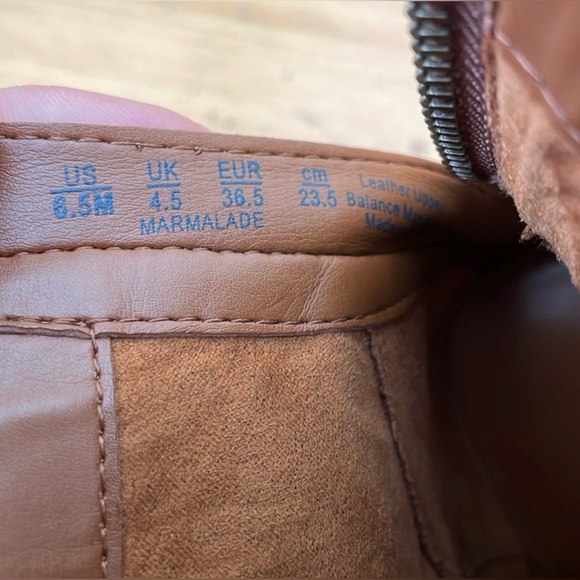 Franco Sarto Brown Leather Western Chunky Heel Ankle Boots - Picture 10 of 14